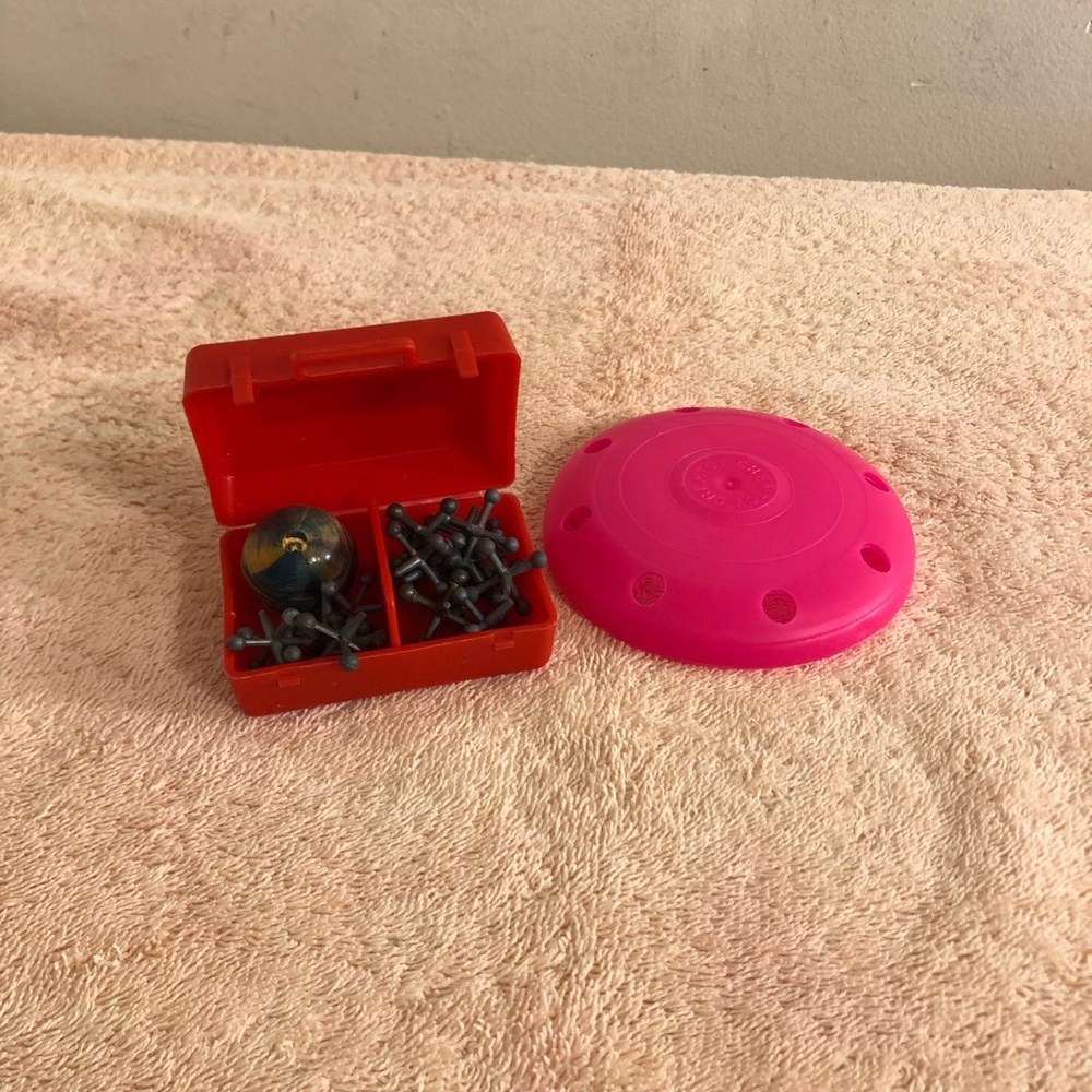 Vintage Chemtoy Jacks Complete Original Set & Flying Disc